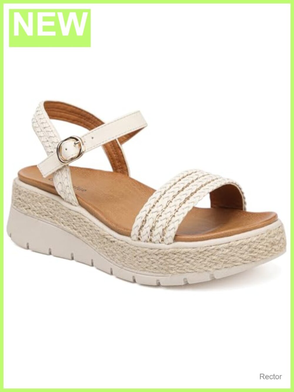 Women's Platform Espadrille Wedge Sandals Open Toe Adjustable Ankle Strap